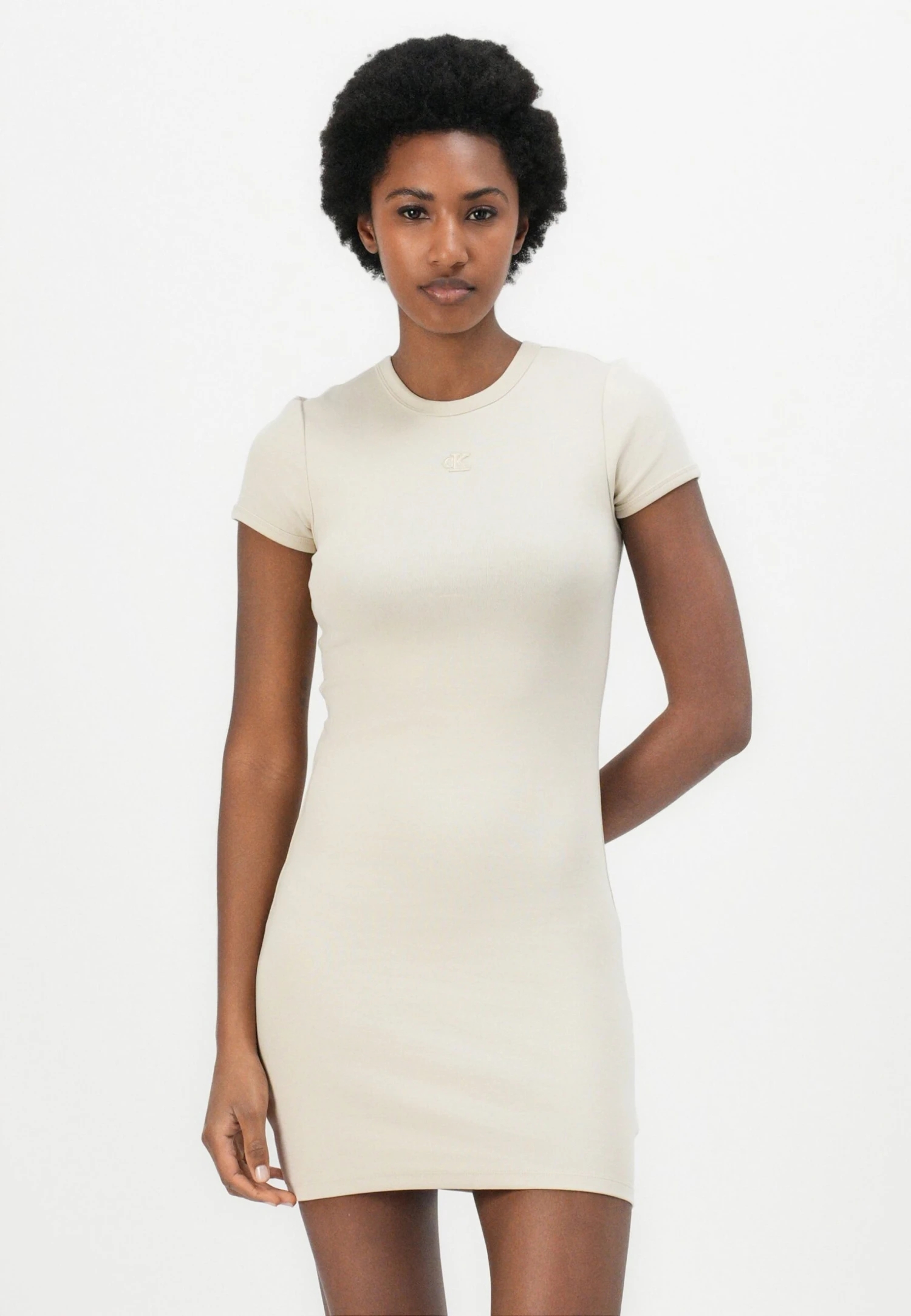 Calvin Klein Jeans CONTOUR MINI DRESS - Shift Dress - Fog 4 Calvin Klein Jeans CONTOUR MINI DRESS - Shift Dress - Fog - Image 4