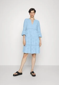 Vero Moda Tall Vmdicthe Embrodery Tunic - Day Dress - Blue Bell