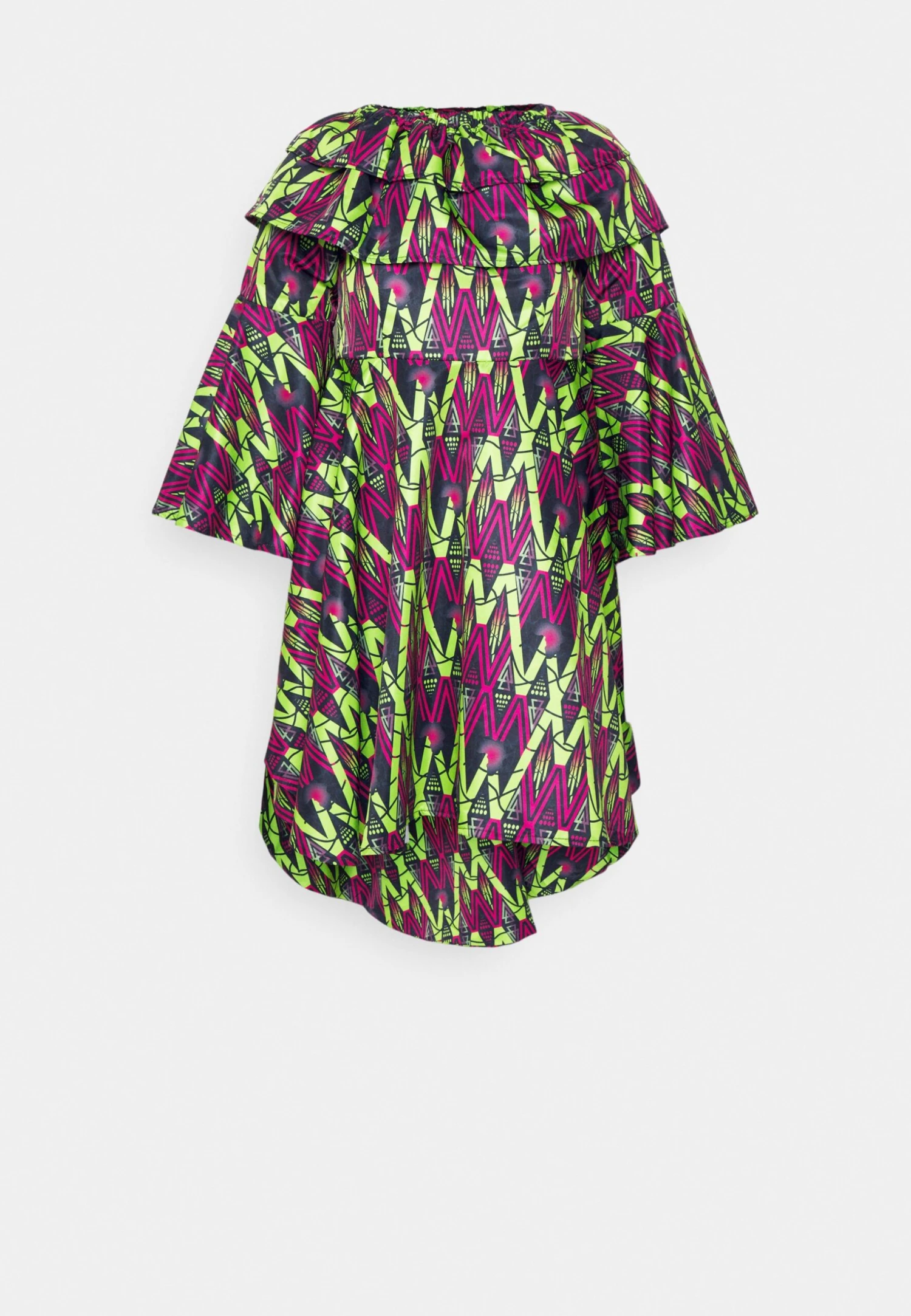 Open Shoulder Dress - Day Dress - Green 5 Open Shoulder Dress - Day Dress - Green - Image 5