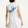 Mini Skater Embroidery - Denim Dress - White