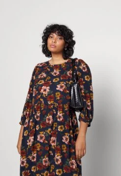 ONLY CARMAKOMA Carfesti- Day Dress - Night Sky/Festival Flower -Modern Classic Shoes Store 79ff30dbc97a404b9d4ce72371023e28