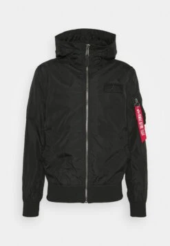 Alpha Industries Ma-1 Lw Hooded - Light Jacket - Black
