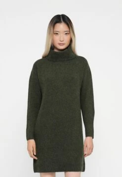 Vila VIHANNA ROLLNECK - Jumper Dress - Forest Night