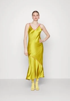 NEVER FULLY DRESSED Lime Slip Dress - Cocktail Dress / Party Dress - Lime