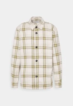 TOM TAILOR Denim Check Shirt Jacket - Summer Jacket - Creme/Olive