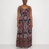 ONLY CARMAKOMA Carnolana Life Strap Calf Dress Aop - Maxi Dress - Black/Multicoloured