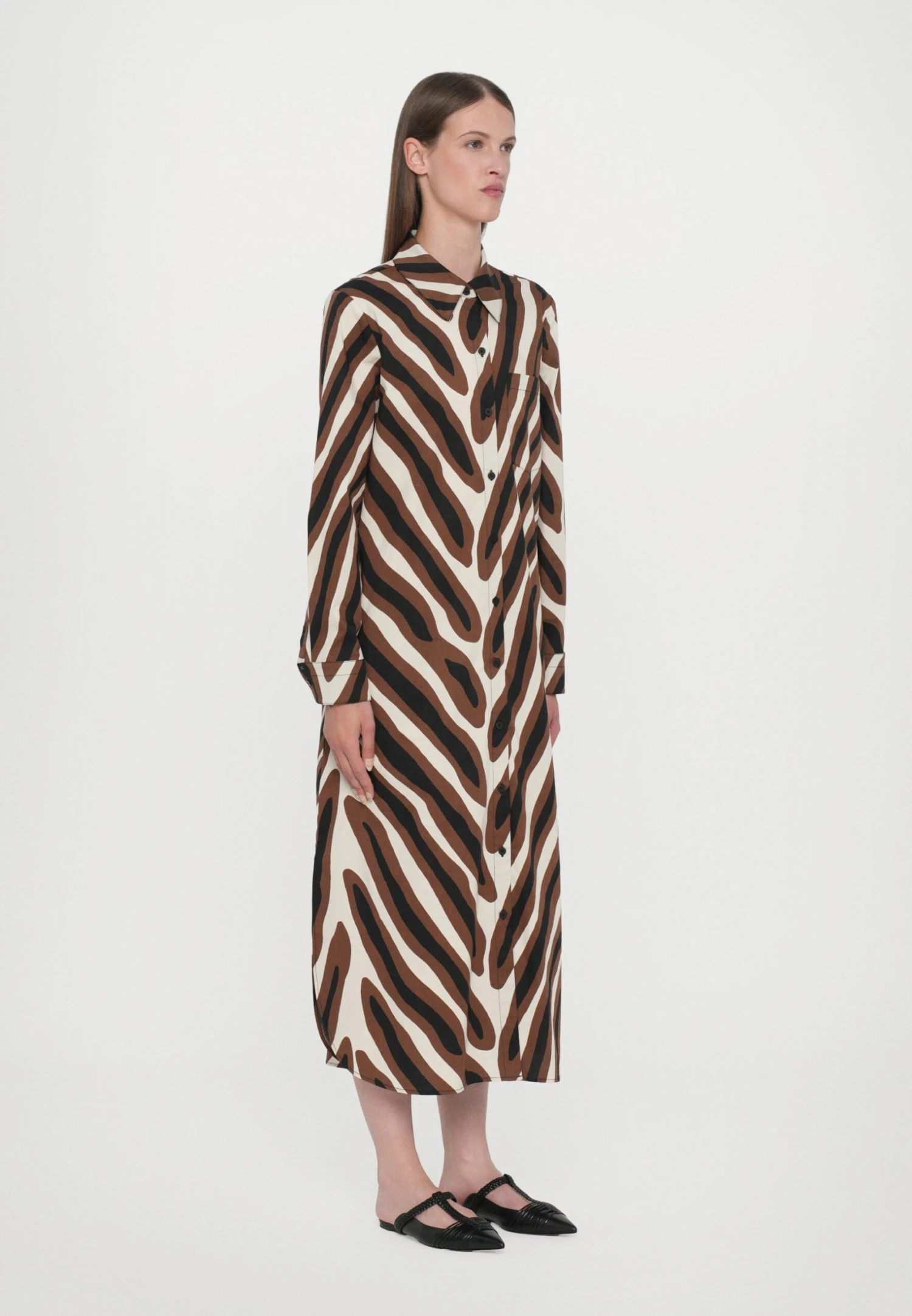 DIANE VON FURSTENBERG KARRINGTON DRESS - Shirt Dress - Brown 3 DIANE VON FURSTENBERG KARRINGTON DRESS - Shirt Dress - Brown - Image 3