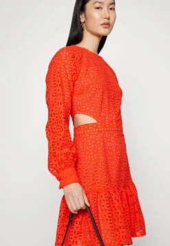 MICHAEL Michael Kors Eyelet Cut Out Mini- Cocktail Dress / Party Dress - Optic Orange 9 MICHAEL Michael Kors Eyelet Cut Out Mini- Cocktail Dress / Party Dress - Optic Orange -Modern Classic Shoes Store 81a15cbb70c444ef933c36c9d47d836f