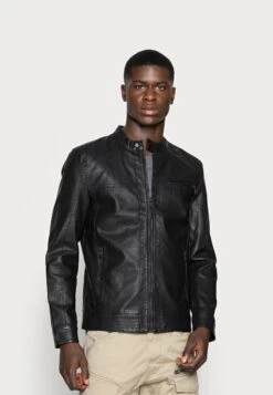 Only & Sons Onsal- Faux Leather Jacket - Black