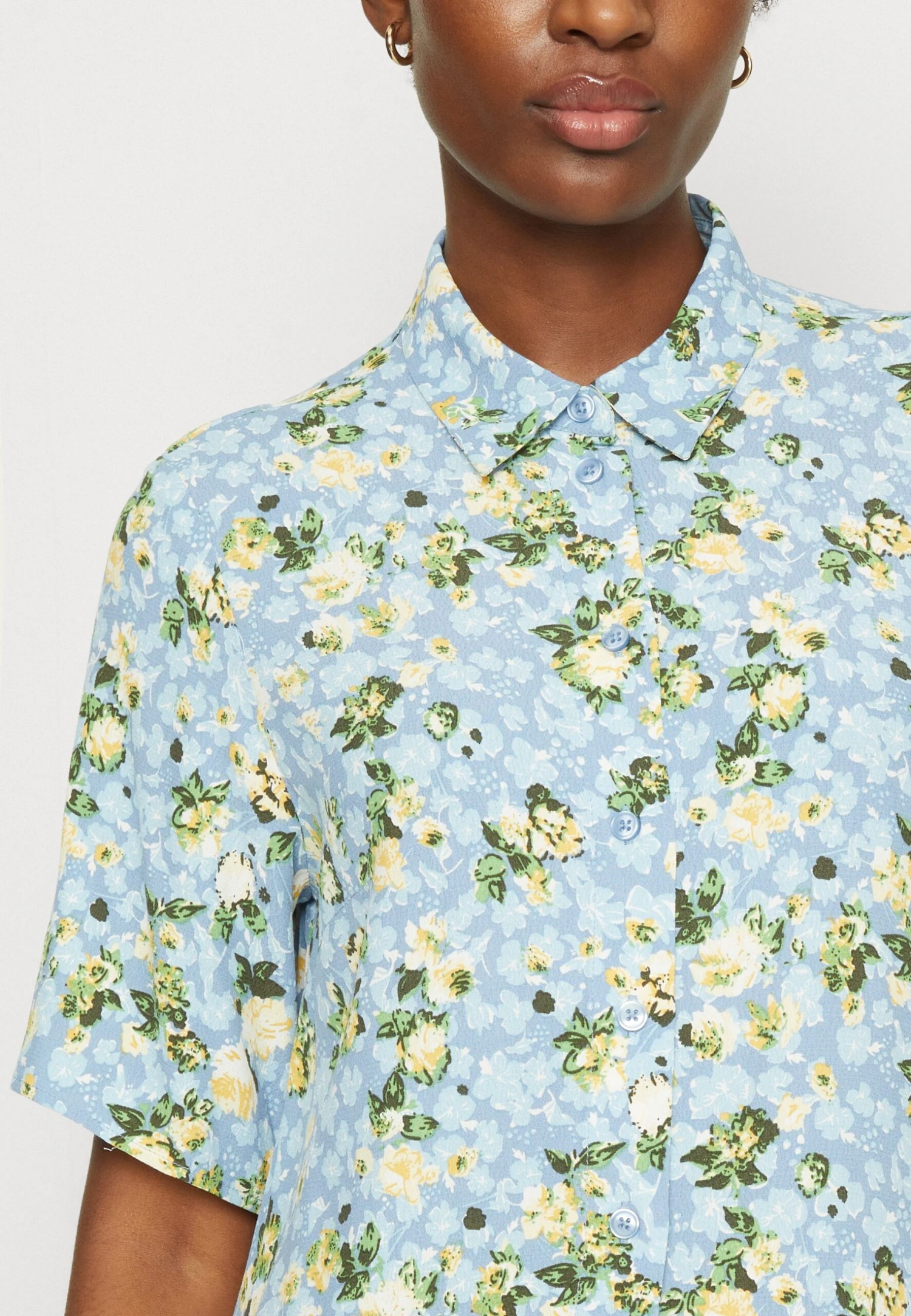 Marc O'Polo DENIM Dress Short Sleeve Half Button Placket Collar - Shirt Dress - Multi/Soft Sky Blue 6 Marc O'Polo DENIM Dress Short Sleeve Half Button Placket Collar - Shirt Dress - Multi/Soft Sky Blue - Image 6