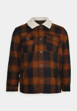 BRAVE SOUL Augustus - Winter Jacket - Black/Orange -Modern Classic Shoes Store 88745fc70732482299d71f20ee29d5f8