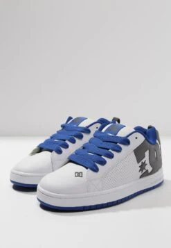 DC SHOES Court Graffik - Skate Shoes - White/Blue/Grey -Modern Classic Shoes Store 895e96df9b7f46fd99cd13a4486cf6e6