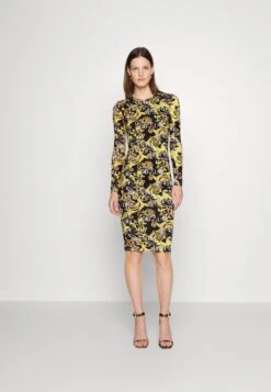 Print Logo - Jersey Dress - Black/Gold