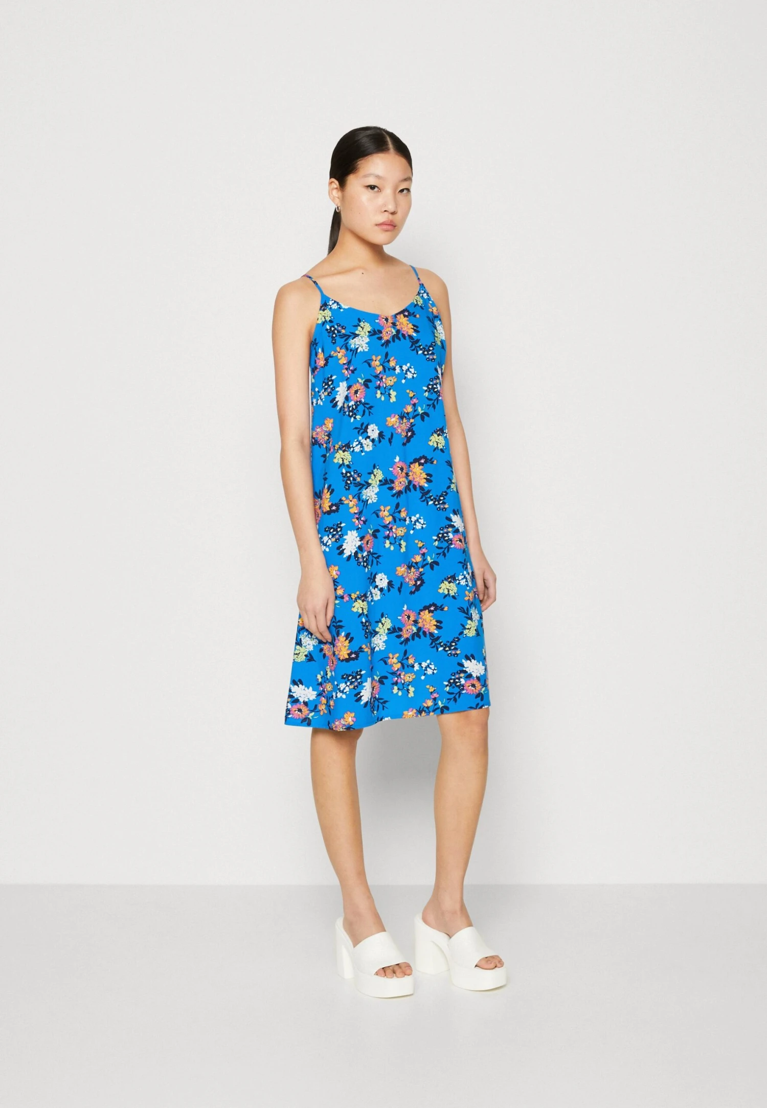 B.young Joella Short Slip Dress - Day Dress - Ibiza Blue Mix 1 B.young Joella Short Slip Dress - Day Dress - Ibiza Blue Mix
