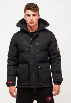 Coderre Puffer Parka Jacket - Winter Jacket - Jet Black