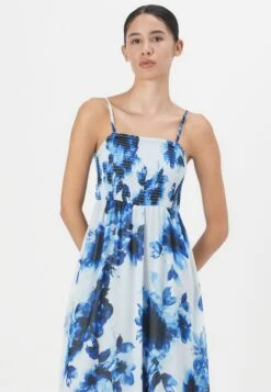 ONLY ONLELENA VIKKI LIFE STRAP DRESS - Maxi Dress - Cloud Dancer/blue -Modern Classic Shoes Store 90b887707c674e399414ce43556f9325