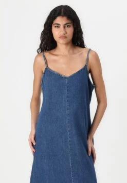 MSCHJOLENE ELENA STRAP DRESS - Maxi Dress - Mid Blue Wash -Modern Classic Shoes Store 90d60b2efbc344539b1bb1e0fb0d5671