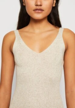 ONLY Onllina Slit Dress - Jumper Dress - Pumice Stone Melange -Modern Classic Shoes Store 90e8567813304be2a084cb33cd759b30