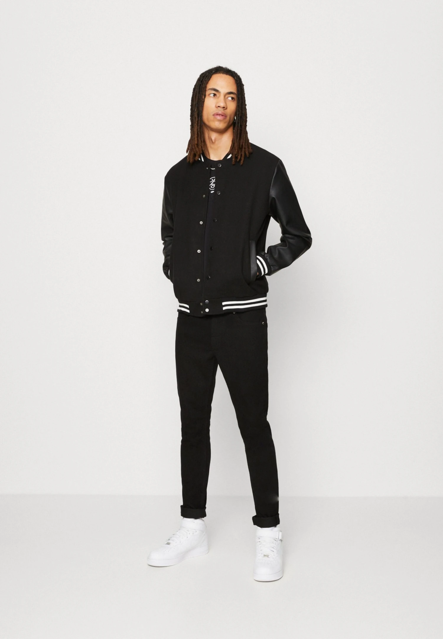 BRAVE SOUL Edan - Bomber Jacket - Black/Black 2 BRAVE SOUL Edan - Bomber Jacket - Black/Black - Image 2