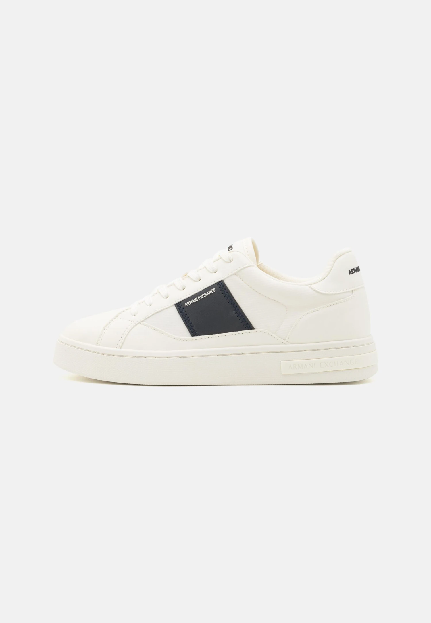 Armani Exchange Trainers - Off White/deep Navy 1 Armani Exchange Trainers - Off White/deep Navy