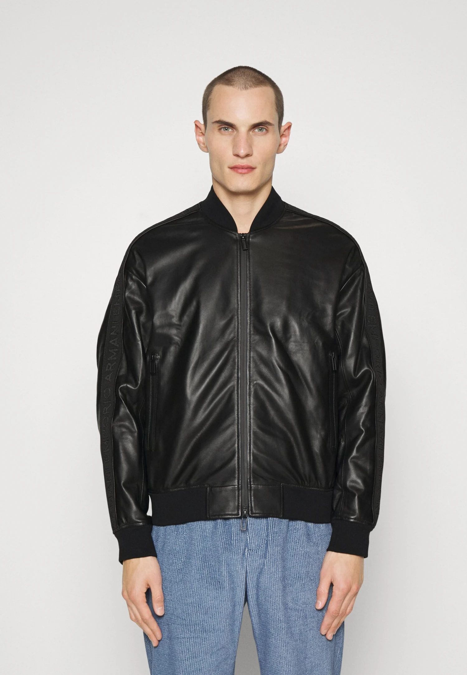 Emporio Armani Blouson - Leather Jacket - Nero 1 Emporio Armani Blouson - Leather Jacket - Nero