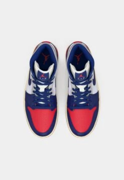 AIR JORDAN 1 MID - High-top Trainers - White/deep Royal Blue/university Red/neutral Grey/sail -Modern Classic Shoes Store 9331878f2bf74728b0c3e98985c1e39a