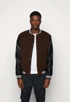 BRAVE SOUL Edanbrown - Bomber Jacket - Brown/Black