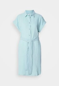 Marc O'Polo SHIRT DRESS SHORT LENGTH COLLAR BELT AT WAIST - Shirt Dress - Pure Teal -Modern Classic Shoes Store 961ff2e58ace44f1bdd72979c890f126
