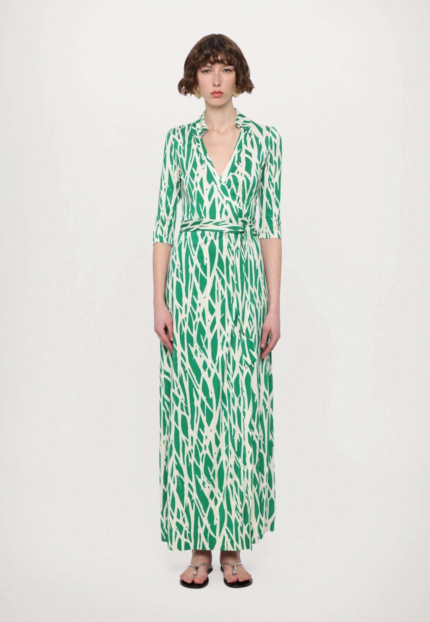 DIANE VON FURSTENBERG ABIGAIL WRAP DRESS - Day Dress - Green 2 DIANE VON FURSTENBERG ABIGAIL WRAP DRESS - Day Dress - Green - Image 2