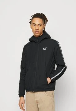 Hollister Co. Sherpa Lined Sport Hoodie - Light Jacket - Black