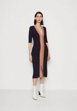 Gant V Neck Dress - Jumper Dress - Evening Blue