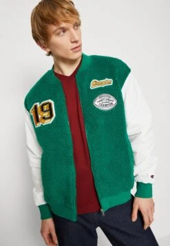 Varsity- Bomber Jacket - Green/White -Modern Classic Shoes Store 9bfa1390178d4a8a9e03e7d3a8a3b9c1