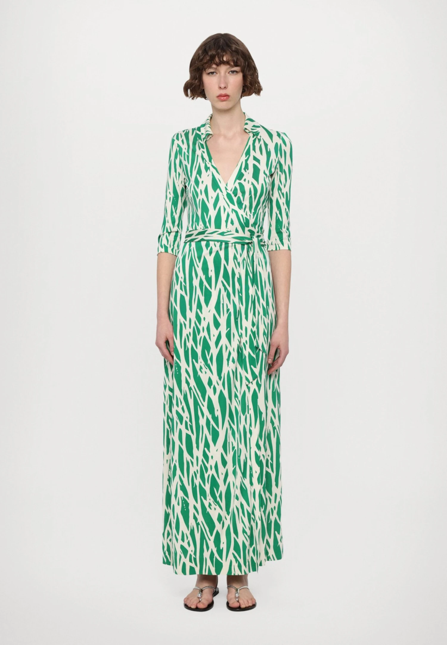 DIANE VON FURSTENBERG ABIGAIL WRAP DRESS - Day Dress - Green 1 DIANE VON FURSTENBERG ABIGAIL WRAP DRESS - Day Dress - Green