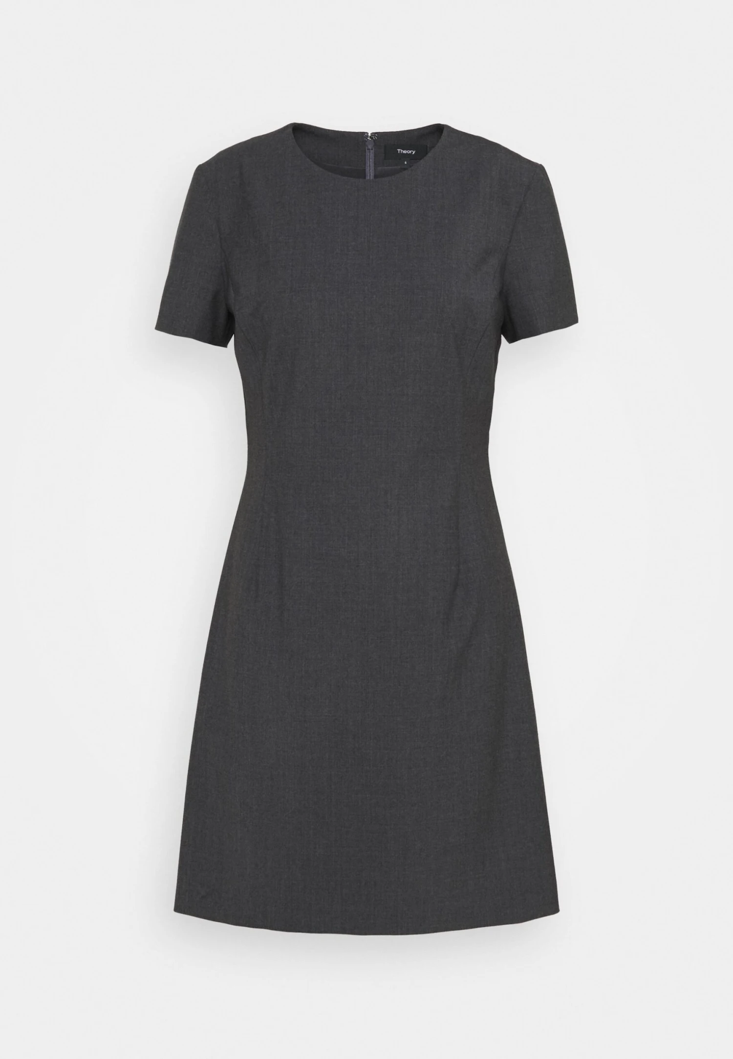 THEORY Jatinn Traceable Woo - Shift Dress - Charcoal Melange 6 THEORY Jatinn Traceable Woo - Shift Dress - Charcoal Melange - Image 6