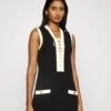 Elisabetta Franchi Womans Dress - Shift Dress - Nero/Burro