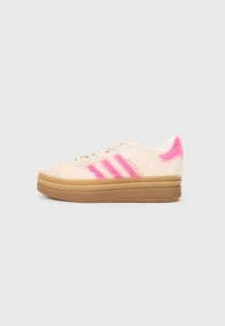 Adidas Originals GAZELLE BOLD - Trainers - Cream White/shock Pink/gold-coloured