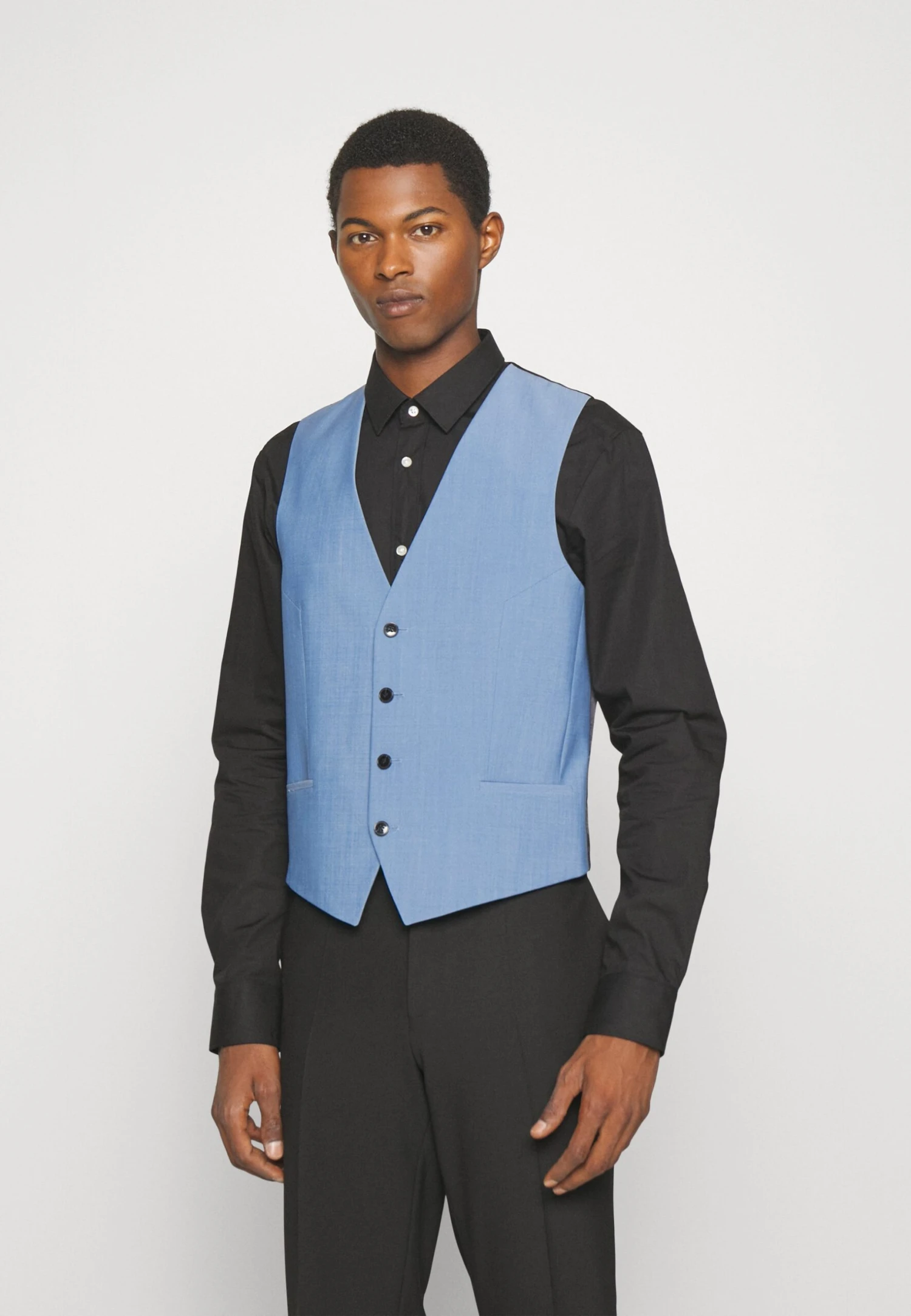 Hugo Waistcoat - Light/Pastel Blue 1 Hugo Waistcoat - Light/Pastel Blue