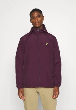 Lyle & Scott Through Hooded - Summer Jacket - Burgundy