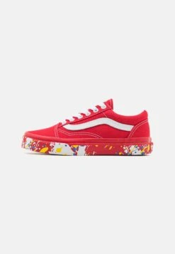 Vans Old Skool- Trainers - Paint Splatter Racing Red