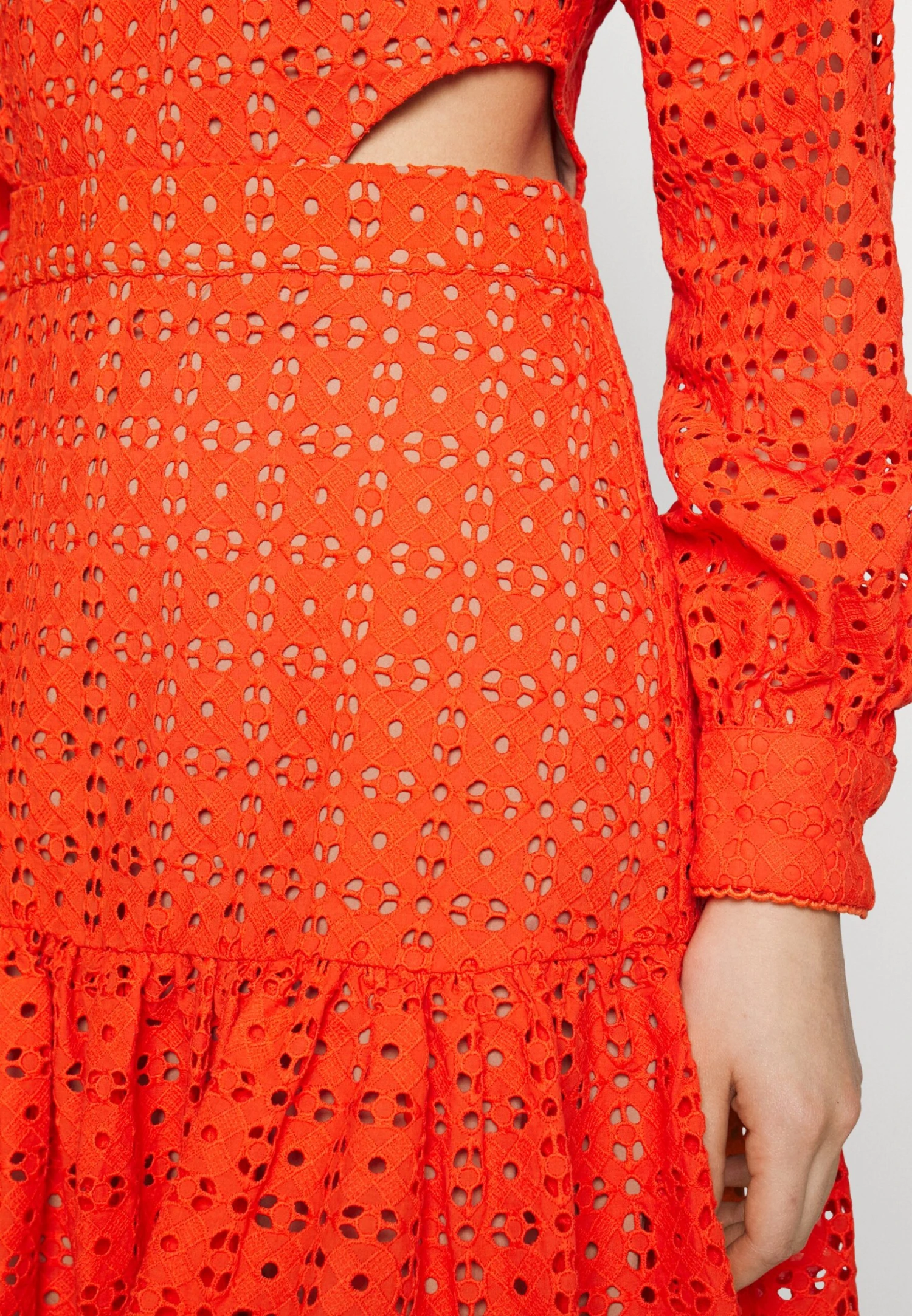 MICHAEL Michael Kors Eyelet Cut Out Mini- Cocktail Dress / Party Dress - Optic Orange 6 MICHAEL Michael Kors Eyelet Cut Out Mini- Cocktail Dress / Party Dress - Optic Orange - Image 6