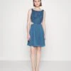 SWING Cocktail Dress- Cocktail Dress / Party Dress - Faded Blue
