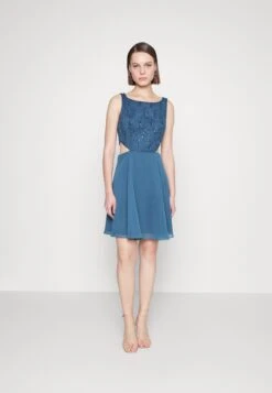 SWING Cocktail Dress- Cocktail Dress / Party Dress - Faded Blue