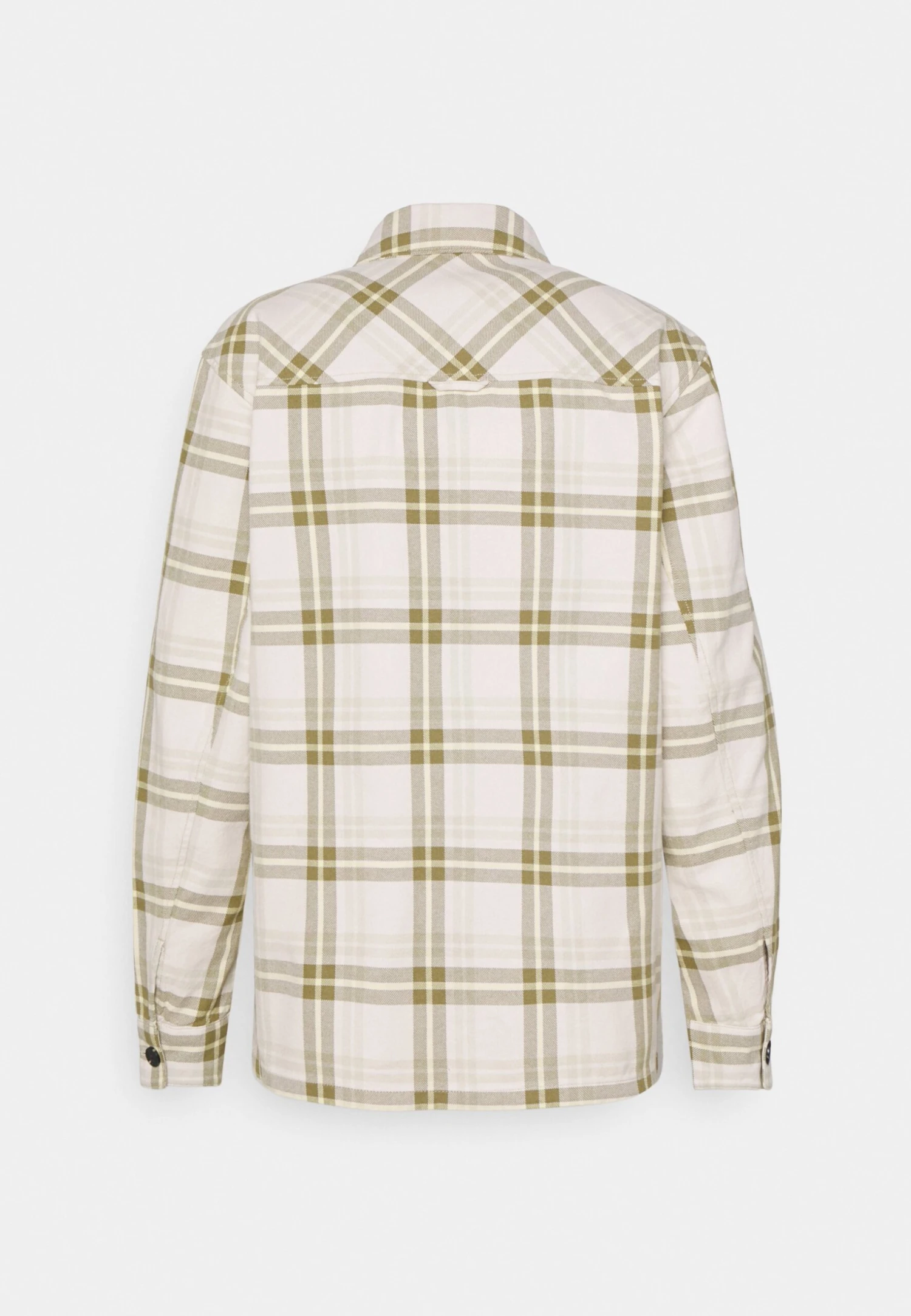 TOM TAILOR Denim Check Shirt Jacket - Summer Jacket - Creme/Olive 2 TOM TAILOR Denim Check Shirt Jacket - Summer Jacket - Creme/Olive - Image 2