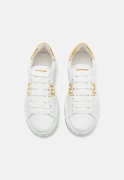 Versace GRECA EMBROIDERY UNISEX - Trainers - White/gold -Modern Classic Shoes Store a9304bdb5c54421ebb650a596d557132