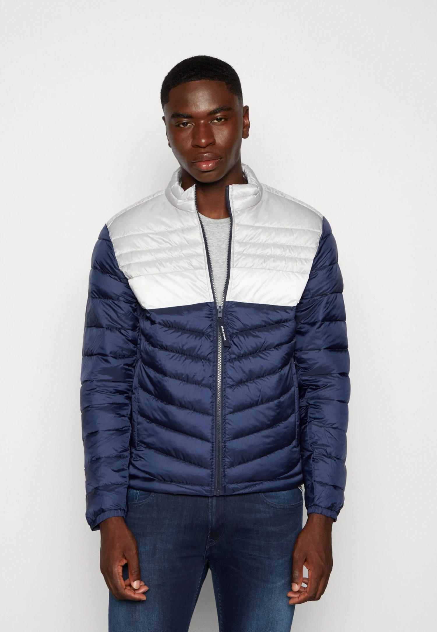 Jack & Jones Jjehero Puffer Collar - Light Jacket - Navy Blazer/Glacier Gray 1 Jack & Jones Jjehero Puffer Collar - Light Jacket - Navy Blazer/Glacier Gray