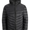 Jack & Jones Jjehero Puffer Hood - Winter Jacket - Black