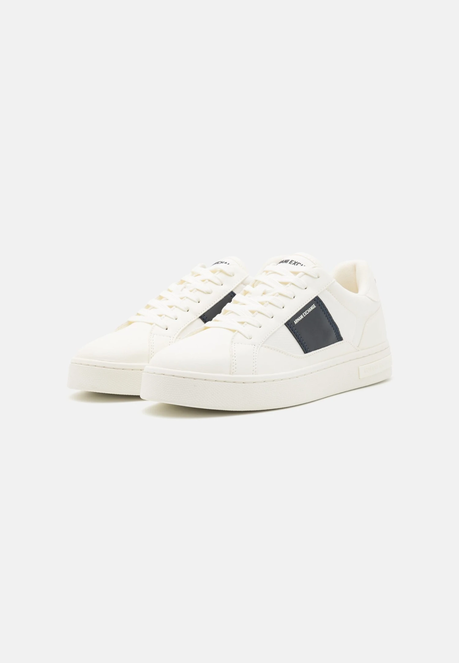 Armani Exchange Trainers - Off White/deep Navy 2 Armani Exchange Trainers - Off White/deep Navy - Image 2
