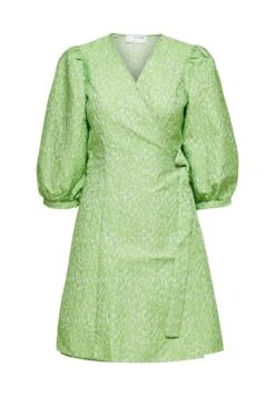 Selected Femme Slfjulia Siv 3/4- Day Dress - Dark Citron -Modern Classic Shoes Store af26300d07ff45118c9129c797cad182