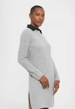 CLOSED CREW NECK DRESS LONG SLEEVE - Jumper Dress - Light Grey Melange -Modern Classic Shoes Store af5fffdf4a2643b4bf5b504568d76ee9