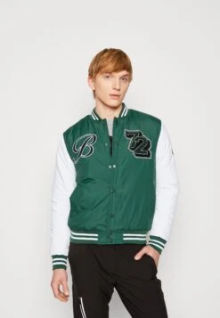 BRAVE SOUL Brodygreen - Bomber Jacket - Green/White